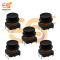 12x12x7.3mm Tactile Push Button Switch with Black Round Cap (5pcs each)